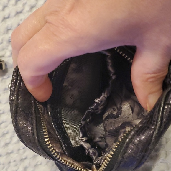 NWT! JUNIOR DRAKE NANO MINI CROSSBODY BOYSENBERRY STUDDED BAG METALLIC P… - Picture 6 of 7